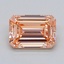 1.50 Ct. Fancy Pinkish Orange Emerald Lab Grown Diamond