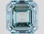 14.76 Ct. Fancy Vivid Greenish Blue Asscher Lab Grown Diamond