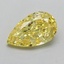 1.53 Ct. Fancy Vivid  Yellow Pear Lab Grown Diamond