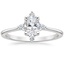 18K White Gold Luminesce Diamond Ring, smalltop view
