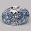1.16 Ct. Fancy Intense Blue Oval Lab Grown Diamond