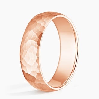 Canyon 6mm Wedding Ring in 14K Rose Gold
