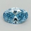 1.52 Ct. Fancy Vivid Blue Oval Lab Grown Diamond