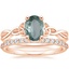 14K Rose Gold Entwined Celtic Love Knot Ring with Petite Shared Prong Diamond Ring (1/4 ct. tw.)