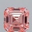 3.06 Ct. Fancy Vivid Pink Asscher Lab Grown Diamond