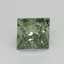 1.13 Ct. Fancy Vivid Pacific Green Princess Lab Grown Diamond