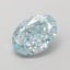 1.01 Ct. Fancy Intense Greenish Blue Oval Lab Grown Diamond