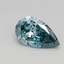 0.37 Ct. Fancy Vivid Bluish Green Pear Lab Grown Diamond