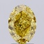 2.11 Ct. Fancy Vivid  Yellow Oval Lab Grown Diamond