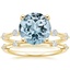 18KY Aquamarine Aimee Diamond Bridal Set, smalltop view