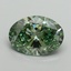 2.84 Ct. Fancy Vivid Pacific Green Oval Lab Grown Diamond