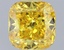 0.63 Ct. Fancy Vivid Yellow Cushion Lab Grown Diamond