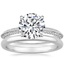 18K White Gold Callista Diamond Ring with 2mm Comfort Fit Wedding Ring