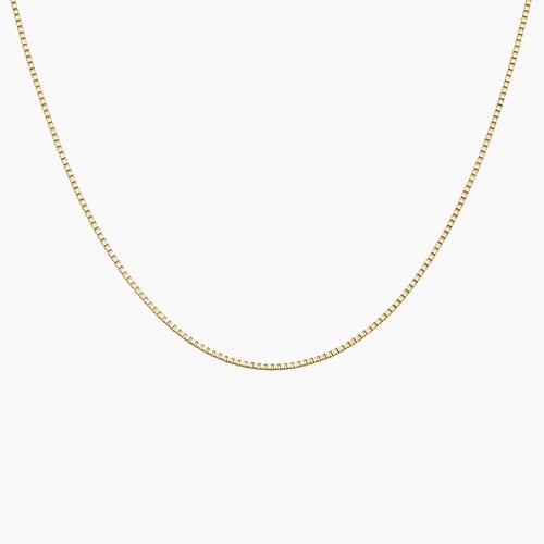 14K Yellow Gold Riley 18 in. Box Chain Necklace (2.7mm)