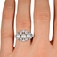 The Riverlane Ring, smallzoomed in top view on a hand