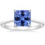 18K White Gold Elle Solitaire Ring, smalltop view
