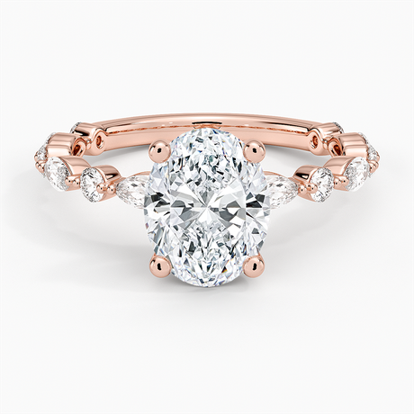 14K Rose Gold Versailles Three-Quarter Coverage Diamond Ring (1/2 ct. tw.)