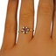 The Belvoir Ring, smalltop view on a hand