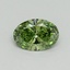 0.39 Ct. Fancy Vivid Green Oval Lab Grown Diamond