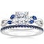 14K White Gold Willow Ring With Sapphire Accents with Luxe Ballad Sapphire Ring