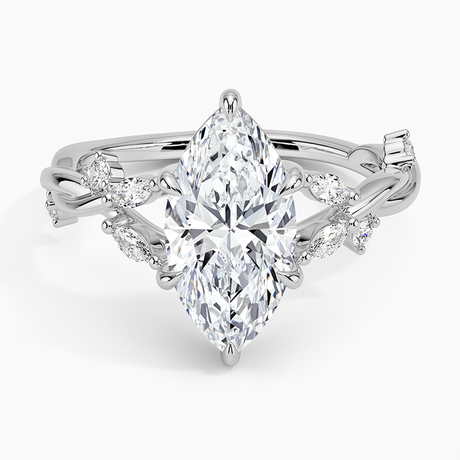18K White Gold Azalea Twist Diamond Ring