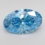 1.46 Ct. Fancy Vivid Blue Oval Lab Grown Diamond