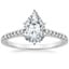 18K White Gold Sonora Diamond Ring, smalltop view