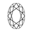 1.36 Carat Oval Diamond small top view with measurements