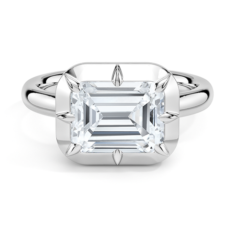 Harper East-West Bezel-Prong Solitaire Ring