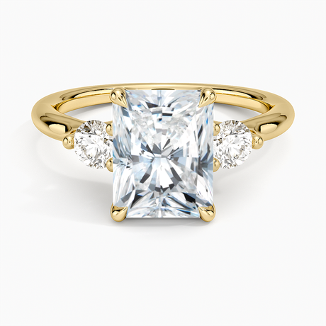 18K Yellow Gold Freesia Three Stone Diamond Ring (1/3 ct. tw.)