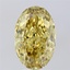 7.51 Ct. Fancy Intense Yellow Oval Lab Grown Diamond