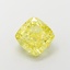 3.03 Ct. Fancy Intense  Yellow Cushion Lab Grown Diamond