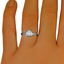 The Gratia Ring, smalltop view on a hand