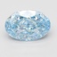5.04 Ct. Fancy Vivid Blue Oval Lab Grown Diamond