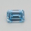 0.34 Ct. Fancy Intense Blue Emerald Lab Grown Diamond