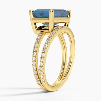 Revelry London Blue Topaz and Diamond Cocktail Ring
