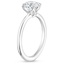 18K White Gold Aveline Solitaire Ring, smallside view
