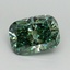 2.80 Ct. Fancy Vivid Green Cushion Lab Grown Diamond