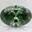 4.12 Ct. Fancy Vivid Pacific Green Oval Lab Grown Diamond