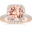 14K Rose Gold Estelle Halo Diamond Ring (3/4 ct. tw.), smalltop view