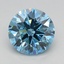 1.30 Ct. Fancy Vivid Blue Round Lab Grown Diamond