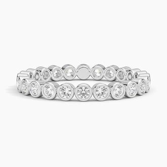 Bezel Round Eternity Diamond Ring (1/2 ct. tw.) in 18K White Gold