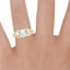 18K Yellow Gold Haiden Bezel Ring, smallzoomed in top view on a hand