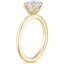 18K Yellow Gold Petal 1.5mm Diamond Ring, smallside view