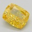 1.28 Ct. Fancy Vivid  Yellow Cushion Lab Grown Diamond