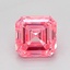 1.08 Ct. Fancy Vivid Pink Asscher Lab Grown Diamond