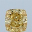 1.77 Ct. Fancy Vivid Yellow Cushion Lab Grown Diamond