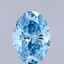 3.15 Ct. Fancy Vivid Blue Oval Lab Grown Diamond