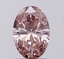 1.06 Ct. Fancy Intense Brownish Pink Oval Lab Grown Diamond