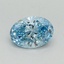 0.61 Ct. Fancy Vivid Blue Oval Lab Grown Diamond
